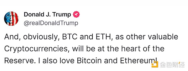 特朗普兩條推文救市 美國加密戰(zhàn)略儲備真要來了嗎圖片
